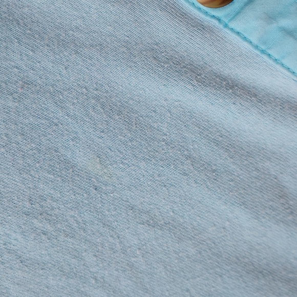 Karen Scott short sleeve button up top 2x blue - Picture 7 of 12